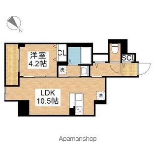 THE BLOSSOM 新栄【7階】の間取り
