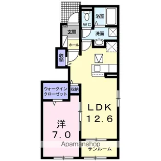 ソレイユNⅣ【1階】の間取り