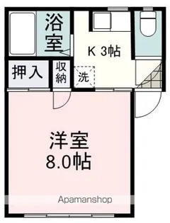 ハマシン狐ヶ崎マンションB【204号室】の間取り