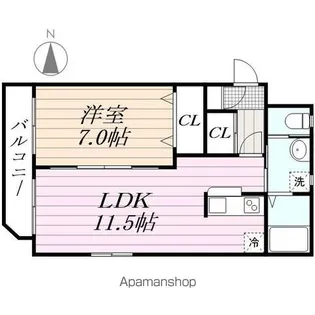 ノーブルステージ神明町【2階】の間取り