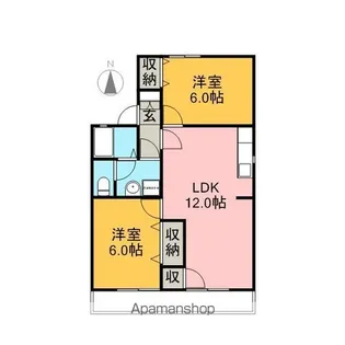 セジュール小泉A【206号室】の間取り