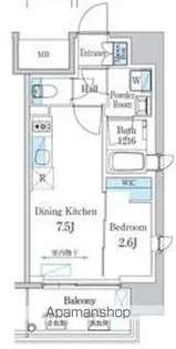 デュオフラッツ仙台木町通エアリ【10階】の間取り