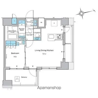 ルフォンプログレ品川戸越【4階】の間取り
