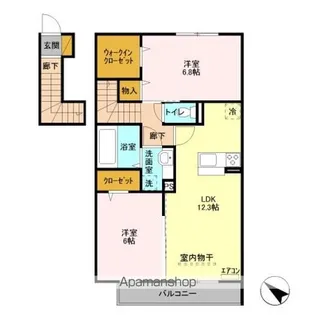 LA・LUCE KEYAKI A【2階】の間取り