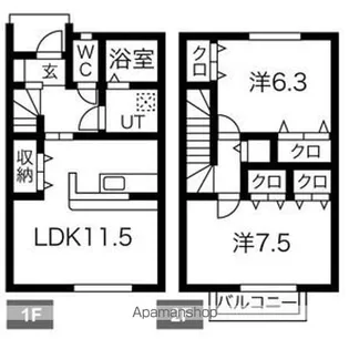 BLISS 美原【1階】の間取り
