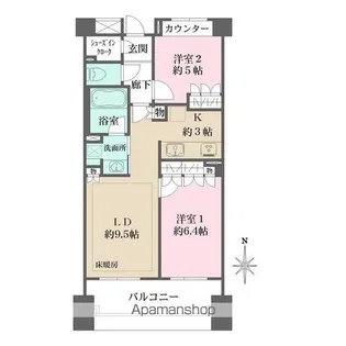 パークハウス桜台【5階】の間取り