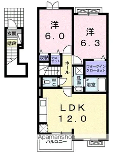アバンツァートⅡ【2階】の間取り