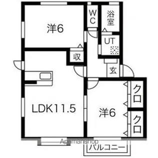 ロックウェルB棟【2階】の間取り