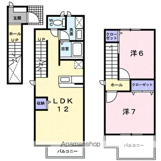 プリムローズⅡ【2階】の間取り