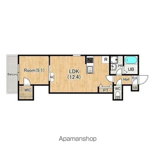 ジーメゾン名古屋楠味鋺アノリス【203号室】の間取り