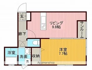 RICHOAK拾壱番館【101号室】の間取り