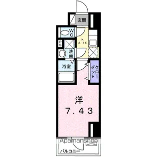 プラーサート 南観音【2階】の間取り