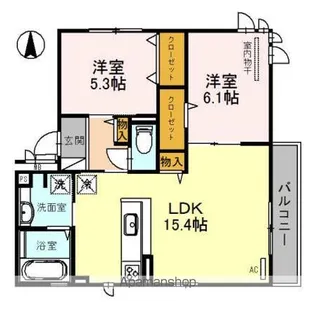 アンジュール【201号室】の間取り