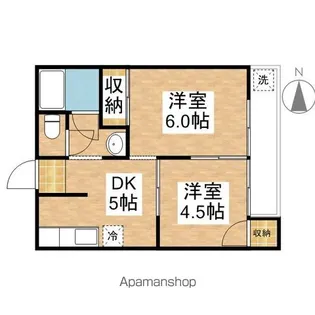 旭ヶ丘グリーンハイツ【205号室】の間取り