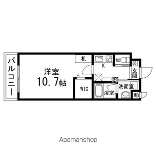 S.F北仙台ステーション【205号室】の間取り