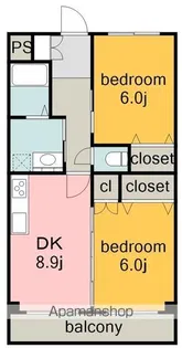 クレール文教【3階】の間取り