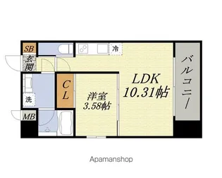 プレジオ弁天町ASIAN【2階】の間取り