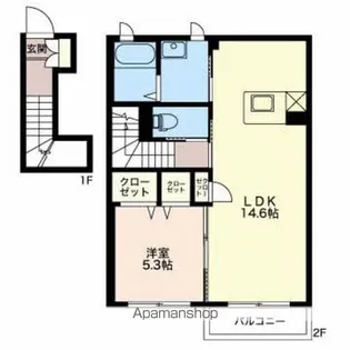 リーフハウス【2階】の間取り