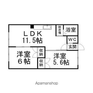 コーポアルザス【10号室】の間取り
