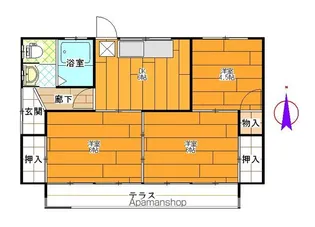 山梨県南アルプス市下今諏訪【一戸建】の間取り