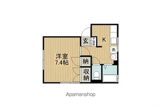 フレグランスアップルⅡ【102号室】の間取り