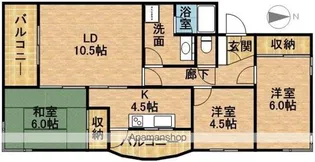 明開ハイツA【2階】の間取り