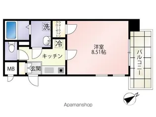 第18友建ビル【303号室号室】の間取り