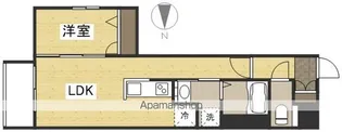 月光 岡山駅西口弐番館【3階】の間取り