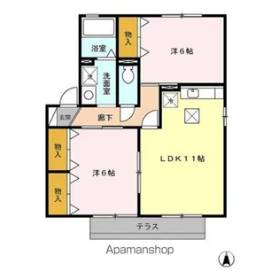 セジュール モア A【1階】の間取り