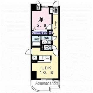 シエーネ玉川【3階】の間取り