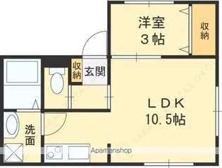 LaLaくずは【1階】の間取り