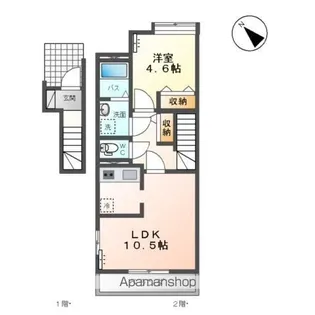 PARTIR 北夕顔瀬【2階】の間取り