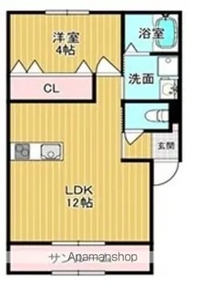 クラルス【201号室】の間取り