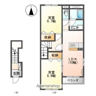 スターテラスB【2階】の間取り