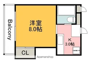 コーポさえき【206号室】の間取り