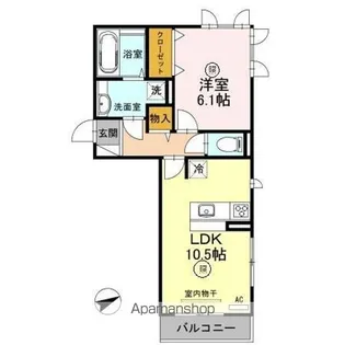 シャーロット水口 A【201号室】の間取り