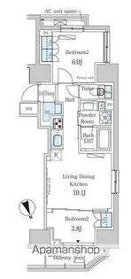 パークアクシス虎ノ門【4階】の間取り