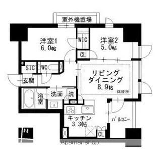 ザ・パークハウス泉一丁目【1階】の間取り