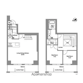 東京都新宿区西新宿8丁目【マンション】の間取り
