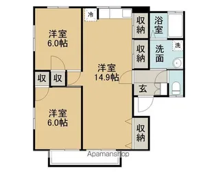 長野県長野市大字若槻東条【アパート】の間取り