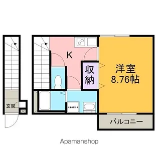 アンプルールリーブルpaseo【2階】の間取り