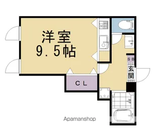 祇園ケントビル【3C号室】の間取り