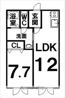 グレイスコートⅢ【202号室】の間取り