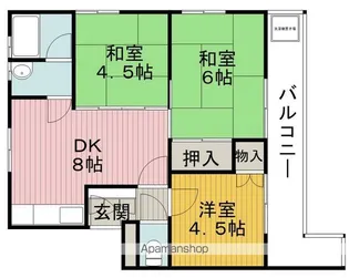 伏田第2ハイツ【1階】の間取り