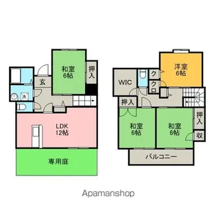アニエス・クラージュⅠ・Ⅱ【Ⅰ102号室】の間取り
