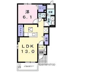 茨城県土浦市小岩田西1丁目【アパート】の間取り