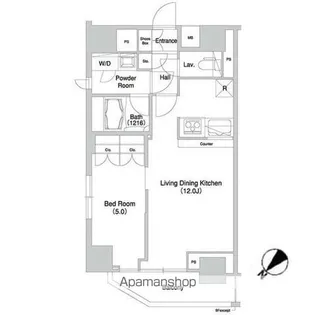 神奈川県横浜市中区翁町2丁目【マンション】の間取り