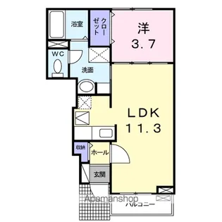 サンフィオーレ錦【1階】の間取り