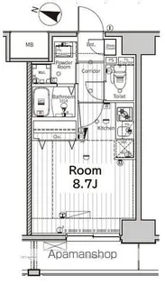 プログレッソ八田【602号室号室】の間取り
