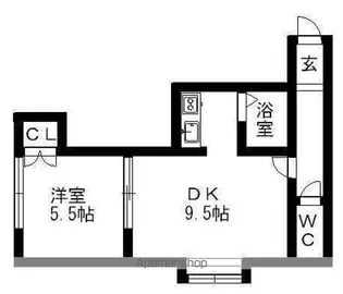 メゾンエクレール47【105号室】の間取り
